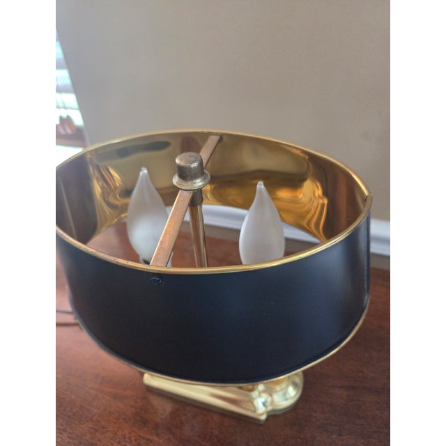 Late 20th Century Petite Brass Bouillotte Candle Lamp For Sale - Image 10 of 11