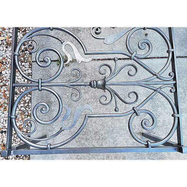 Metal 1990s Solid Stock Wrought Iron Coffee Table For Sale - Image 7 of 14