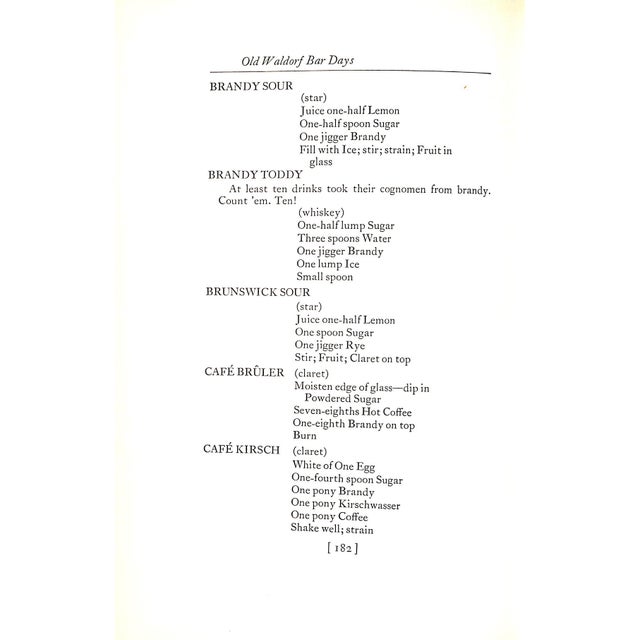 Traditional "Old Waldorf Bar Days" 1931 Crockett, Albert Stevens For Sale - Image 3 of 11