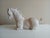 Interesting table or floor sculpture. Austin Productions Han Style Horse statue. White satin finish. Signed: "Austin Prod....