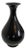 Black Ceramic Flute Vase For Sale