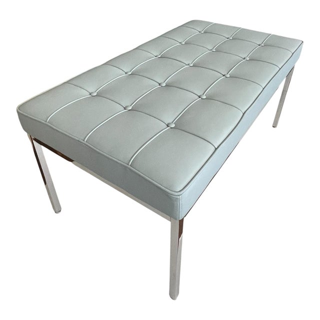 Knoll Florence Knoll™ Two Seat Bench "Cabana" Leather- Signed For Sale - Image 4 of 10
