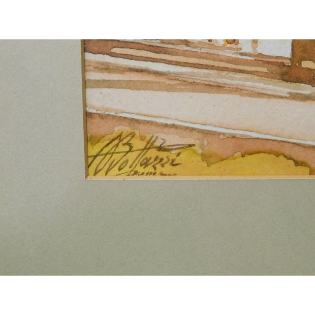 Vintage Roman Ruins Watercolor Painting Signed Bollazzi For Sale - Image 10 of 13