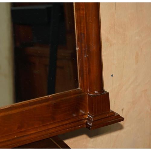 Wood Empire Cherry Wood Wall Mirror from Grange, France For Sale - Image 7 of 12