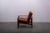 Mid Century easy chair in teak and cane Cushions reupholstered in 100% Wool In very good condition