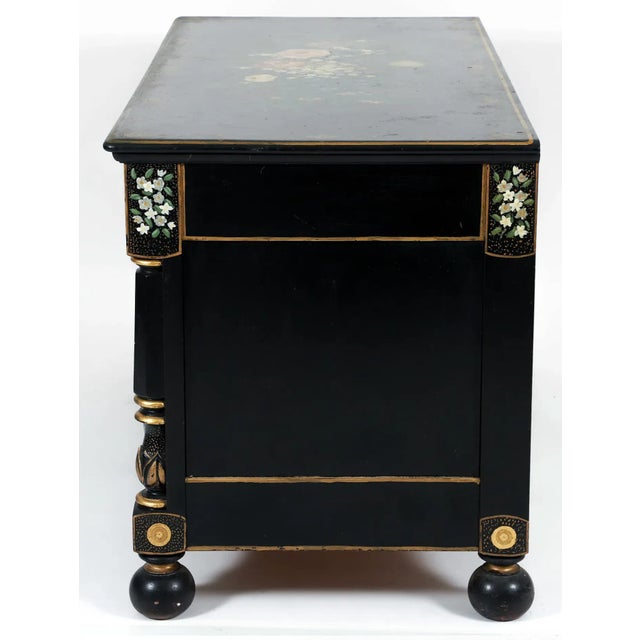American Dauler Close and Johns Hand Painted Mahogany Dresser For Sale - Image 3 of 9