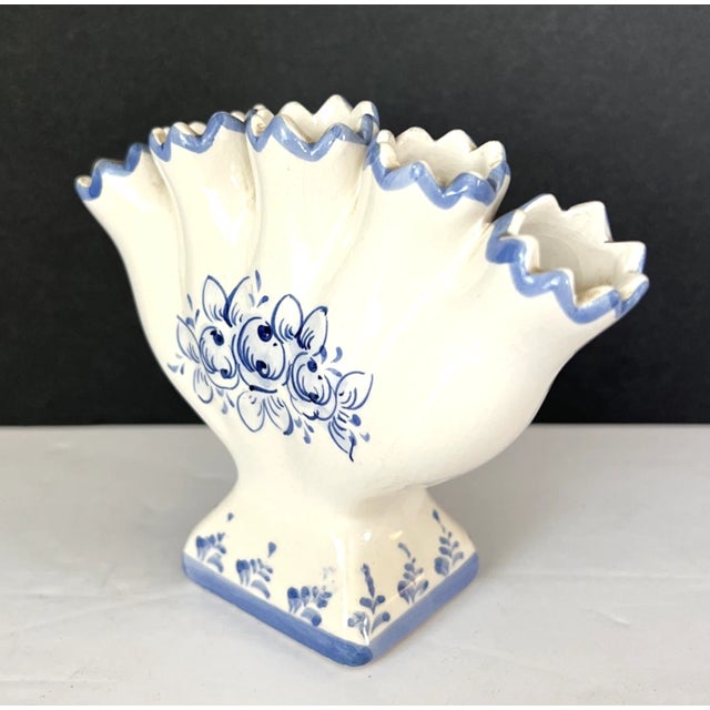 1990s Vintage Elpa Alcobaca Portugal 5” Finger Vase For Sale - Image 5 of 5