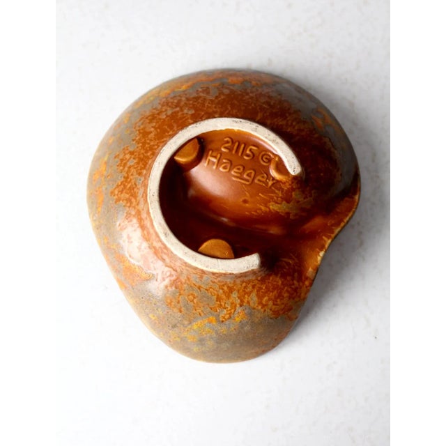 Orange Mid Century Haegar Pottery Ashtray For Sale - Image 8 of 9