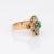 Victorian Late 19th Century Antique Victorian Emerald Diamond Ring 18k Yellow Gold Vintage 5.5 size 5.5 For Sale - Image 3 of 7