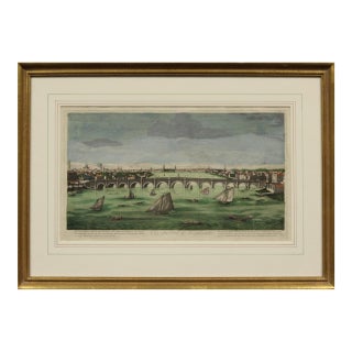 Late 18th Century Vue Du Pont De Westminster Lithograph For Sale