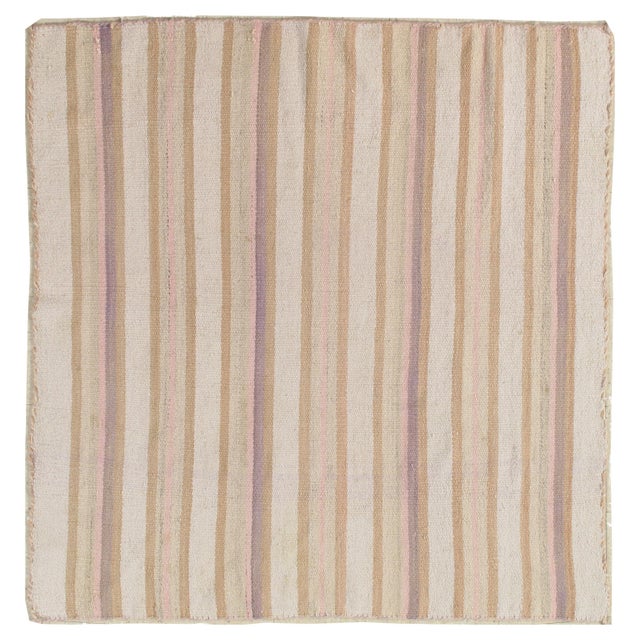 Textile Vintage Navajo Rug, Handmade Wool Oriental Rug, Shrimp, Beige and Taupe For Sale - Image 7 of 13