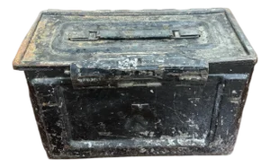Vintage Metal Ammunition Ammo Box