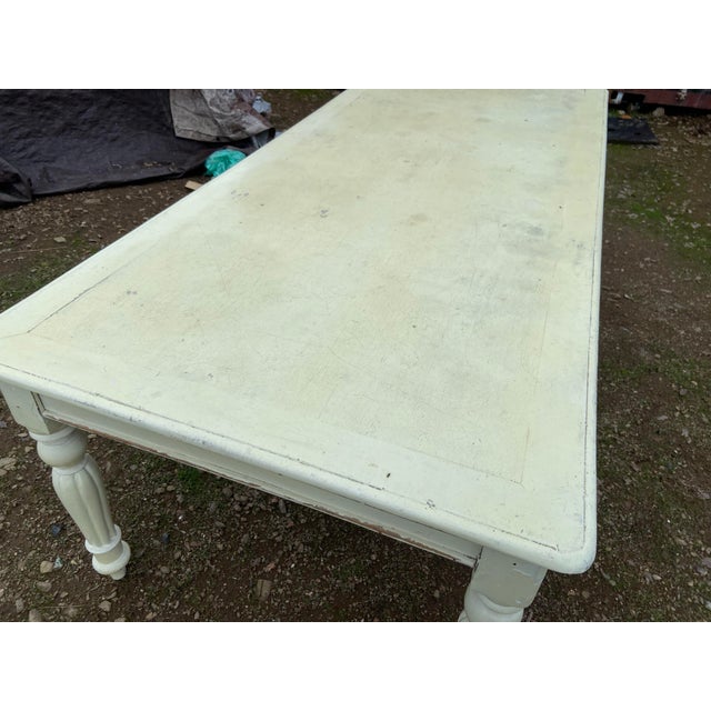 Antique Rustic Pine Farmhouse Shabby Chick Dining Room Kitchen Table For Sale - Image 11 of 12