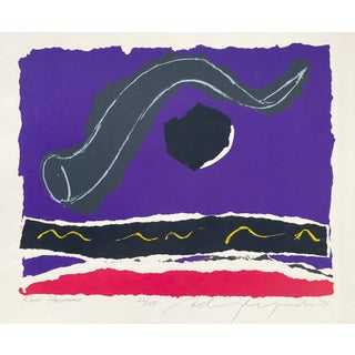 Adja Yunkers, Large Silkscreen Abstract Latvian American Modernist Artist - Rosh Hashana, 1974 For Sale