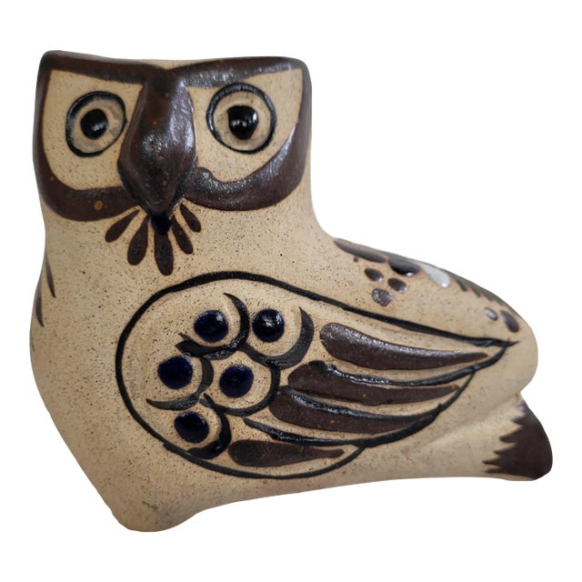 1970s Ceramic Owl or Tecolote, Tonala’, Mexico For Sale