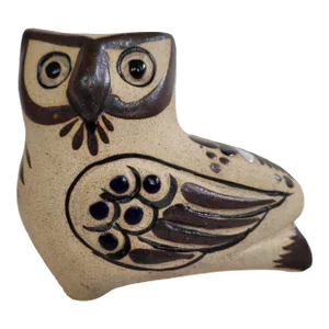 1970s Ceramic Owl or Tecolote, Tonala’, Mexico