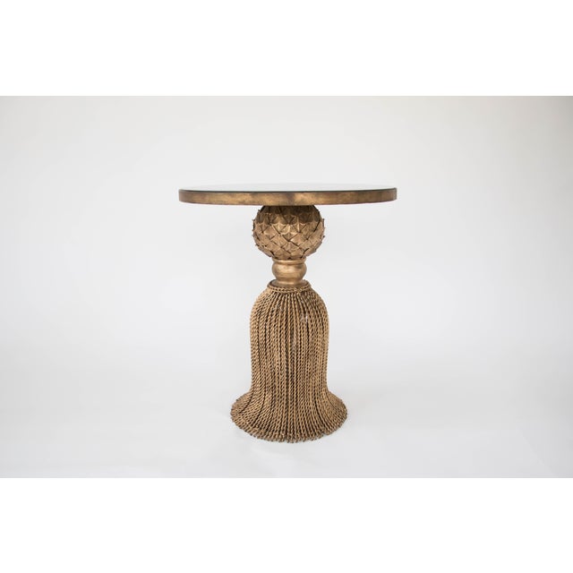 Black Granite Top Gold Tassel Table Chairish