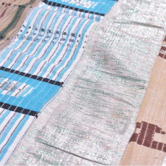 Early 20th Century Early 20th Century Yoruba Handwoven Aso Oke Textile Nigeria 69x57 Inch Sidley Collection For Sale - Image 5 of 6