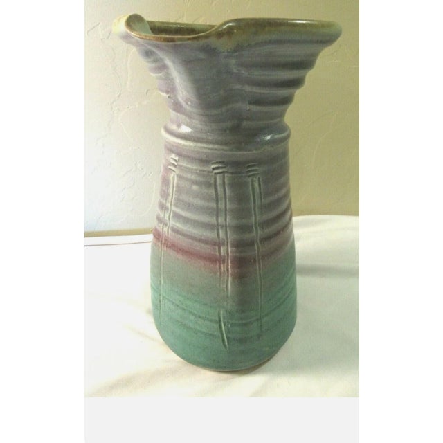 Vintage Studio Pottery Signed Gt for Gary Timinsky Ceramic Slab Pitcher/Vase-Ooak For Sale In Phoenix - Image 6 of 12