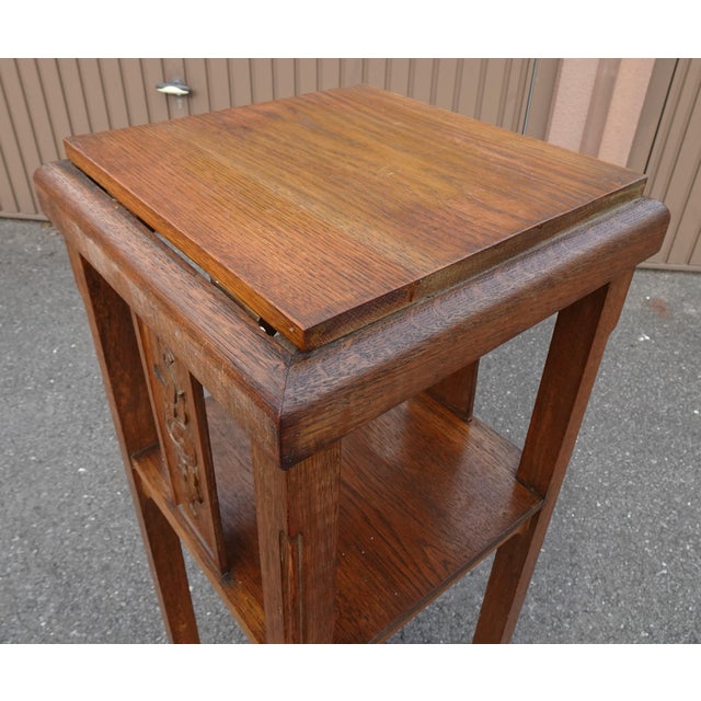 Art Deco Carved Wood Plant Stand, 1930s For Sale - Image 13 of 18
