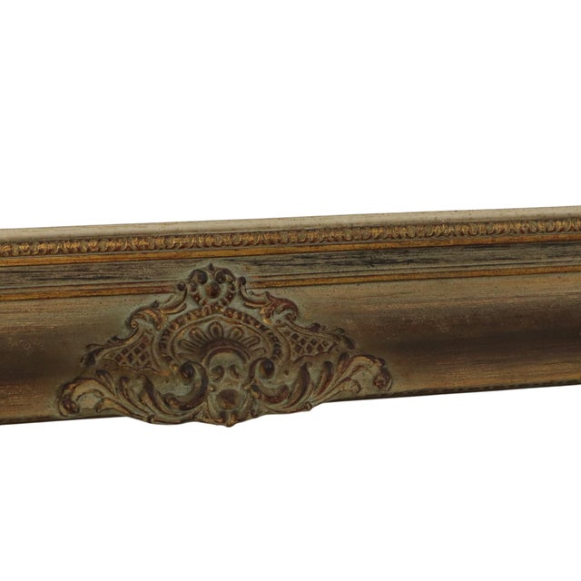 Brown Large Baroque-Style Gilt Wooden Frame For Sale - Image 8 of 17