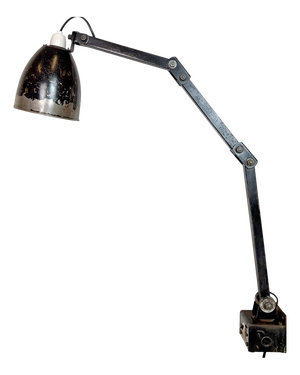 Industrial Adjustable Wall Lamp in Black from Memlite, 1960s