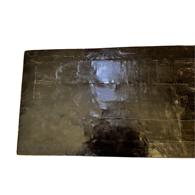 Antique Chinese Painted Lacquer Low Cabinet For Sale - Image 12 of 12