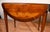 1950s English Hepplewhite Birdseye Maple Banded Walnut Pembroke Drop Leaf Tables For Sale - Image 12 of 18