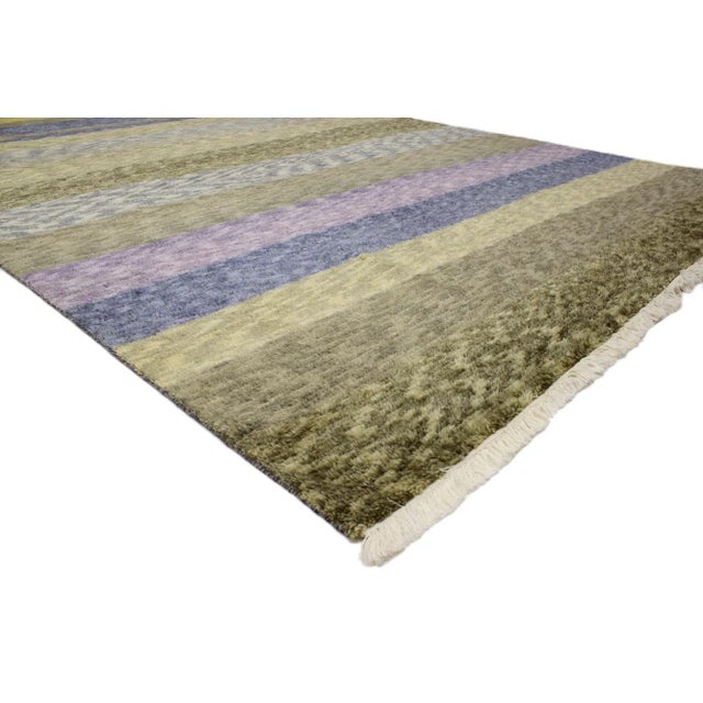 30362 Nature-Inspired Moroccan Rug, 09'00 x 13'07. Biophilic Design meets Abstract Expressionist style in this nature-...