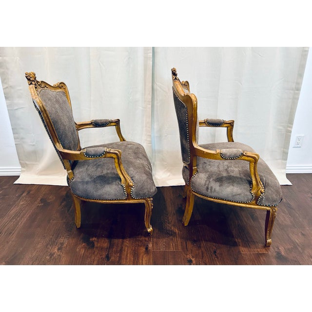 19th Century Italian Louis XV Rococo Style Salon Chairs For Sale In Dallas - Image 6 of 12