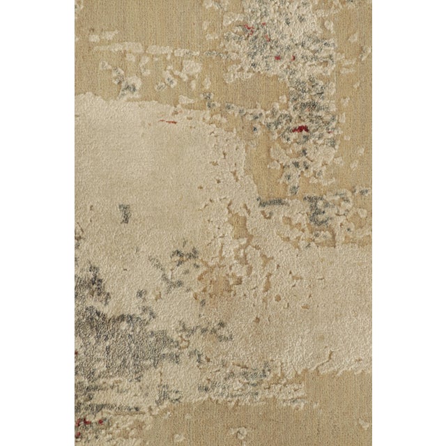 Modern Rug & Kilim’s Abstract Rug in Off-White With Colorful Geometric Patterns For Sale - Image 3 of 7