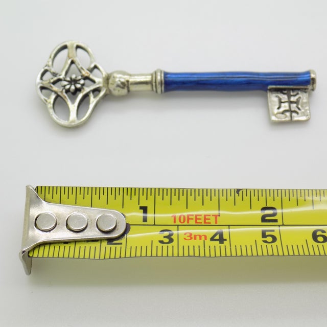 1 X Vintage Italian Handmade Genuine Silver "Loves Me, Loves Me Not" Real Life Size Key For Sale - Image 9 of 10