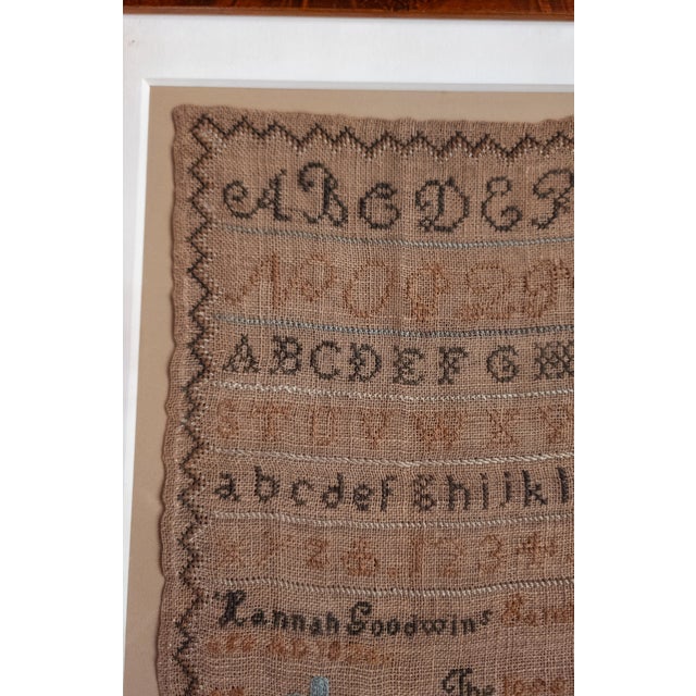 19th Century English Schoolgirl's Needlework Embroidered Alphabet Sampler 1826 For Sale - Image 10 of 11
