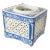 Mid-Century Japanese Blue and White Reticulated Potpourri Incense Votive For Sale