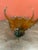 1970s Vintage Large Chalet Canada Amber Glass Centerpiece Bowl For Sale - Image 11 of 18