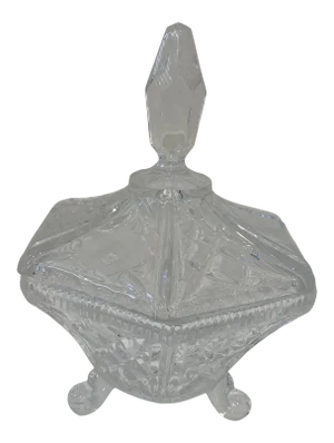 1980s Crystal Covered Candy Dish