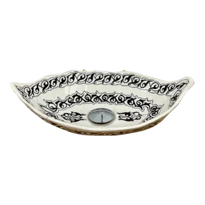 Hand Painted Leaf Oval Bathroom Sink