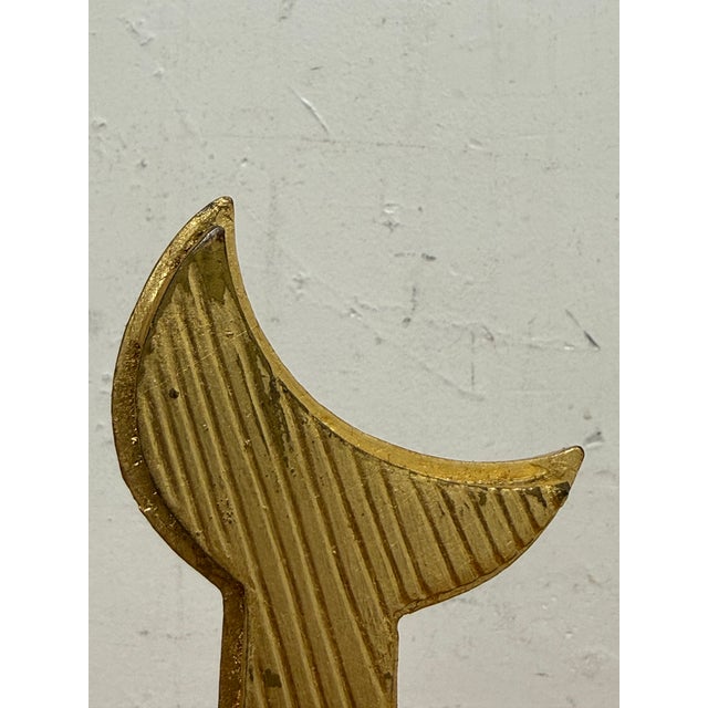 Stone Global Views Polynesian Gold Leaf Symbol Sculpture For Sale - Image 7 of 12