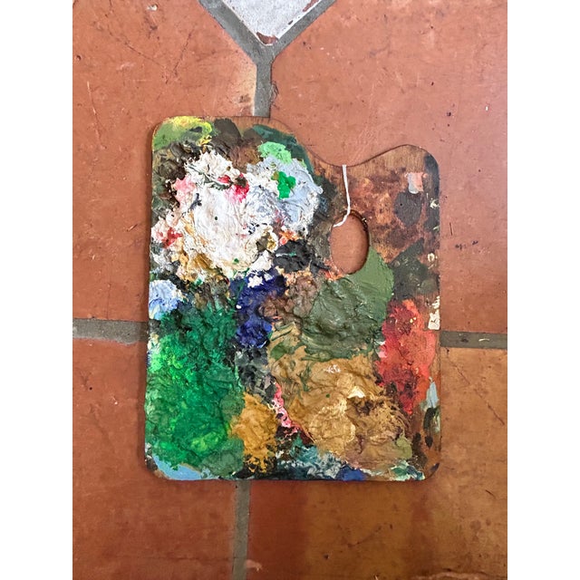 Vintage Wood Painters Palette For Sale - Image 11 of 18