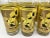 Set of 8 vintage highball glasses with waiters serving drinks dressed in yellow, gold and black outfits. Glasses are 5...