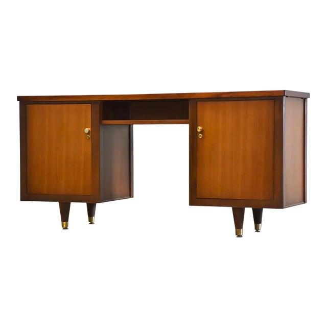 Walnut Mid Century Desk For Sale