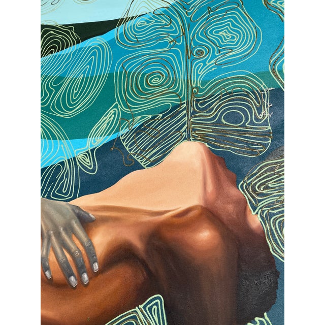 Contemporary "Inner Current", Acrylic on Canvas Painting by Patrick Gusenga, 2026 For Sale - Image 3 of 4