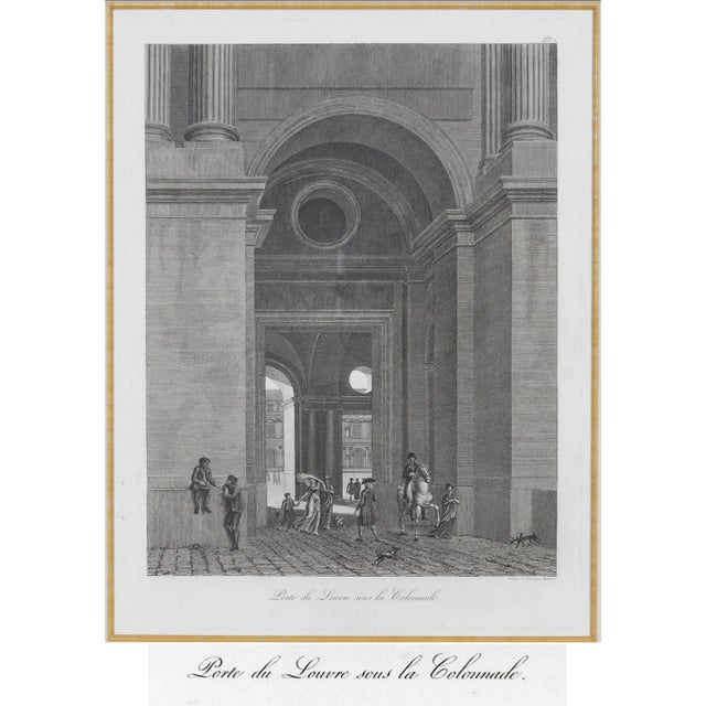 Early 19th Century Early 19th Century Engravings of the Entrances to the Louvre by Louis-Pierre Baltard, Framed - Set of 4 For Sale - Image 5 of 11