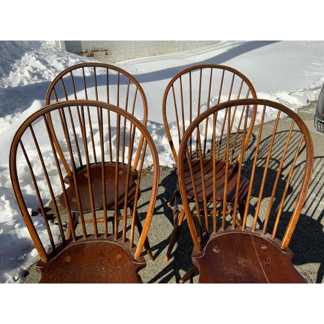20th Century Dr Dimes Hoop Back Windsor Chairs Set of Four For Sale - Image 9 of 17