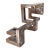Mid-Century Modern Abstract Brutalist Geometric Steel Sculpture, Unsigned For Sale