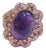 Bochic “Capri” Amethyst & Topaz Cocktail Ring Set In 18K Gold & Silver For Sale