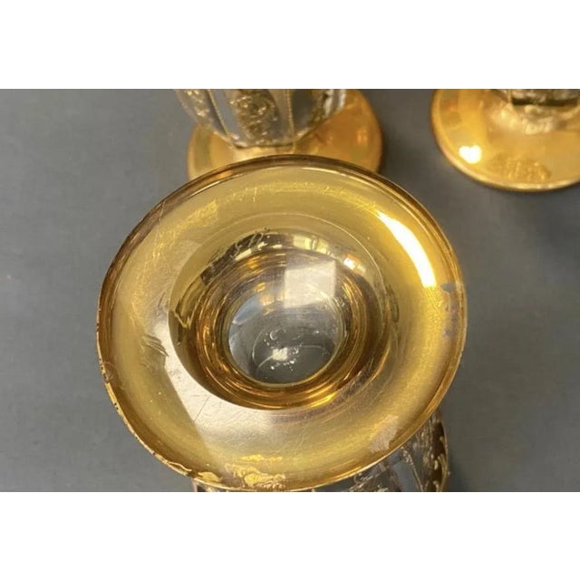 Gold Bohemian Czech Gold Decorated Glasses from Moser, 19th Century, Set of 6 For Sale - Image 8 of 11