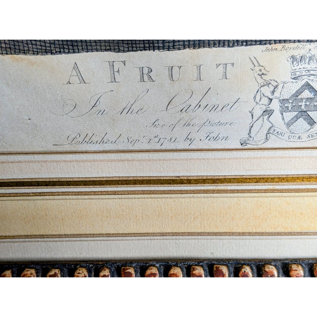 Jan Van Huysum, A Flower Piece and a Fruit Piece, London: Richard Earlon and John Boydell, 1778, Watercolors on Mezzotint, Framed, Set of 2 For Sale - Image 4 of 18