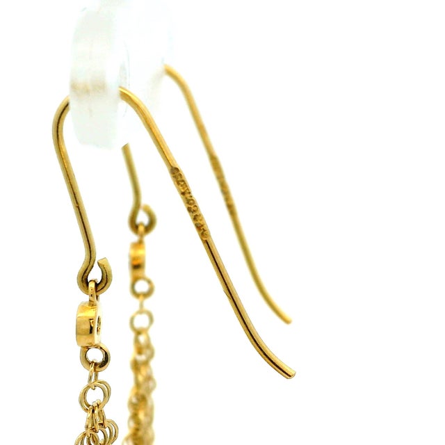 1980s Pair of Elsa Peretti for Tiffany & Co. 18k Gold Mesh Diamond Drop Earrings For Sale - Image 14 of 14