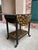 Vintage English Bar Cart Trolley Drop Leaf Chinoiserie Butterfly Lacquer Table For Sale - Image 4 of 18